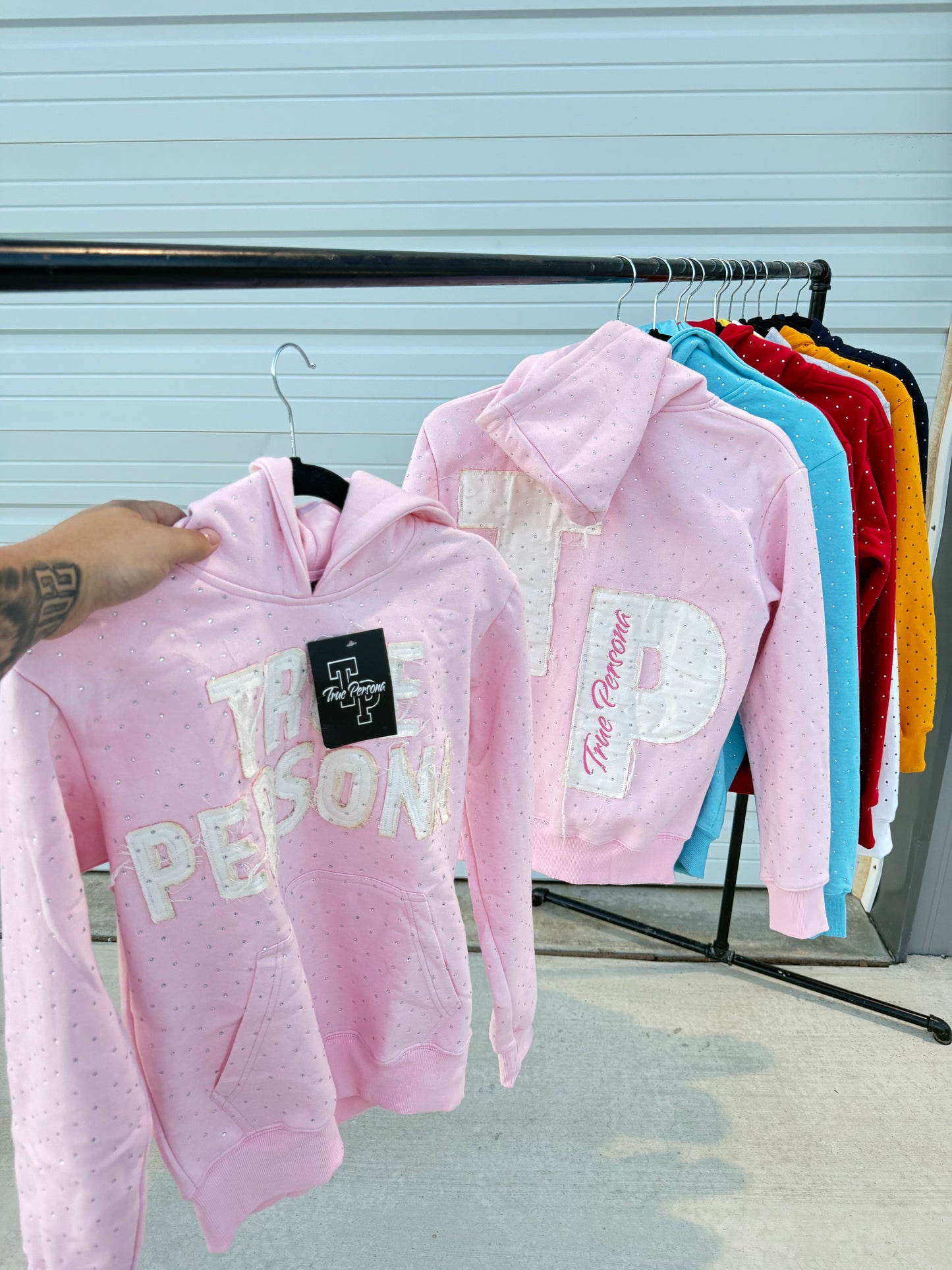 True Persona Rhinestone Hoodie